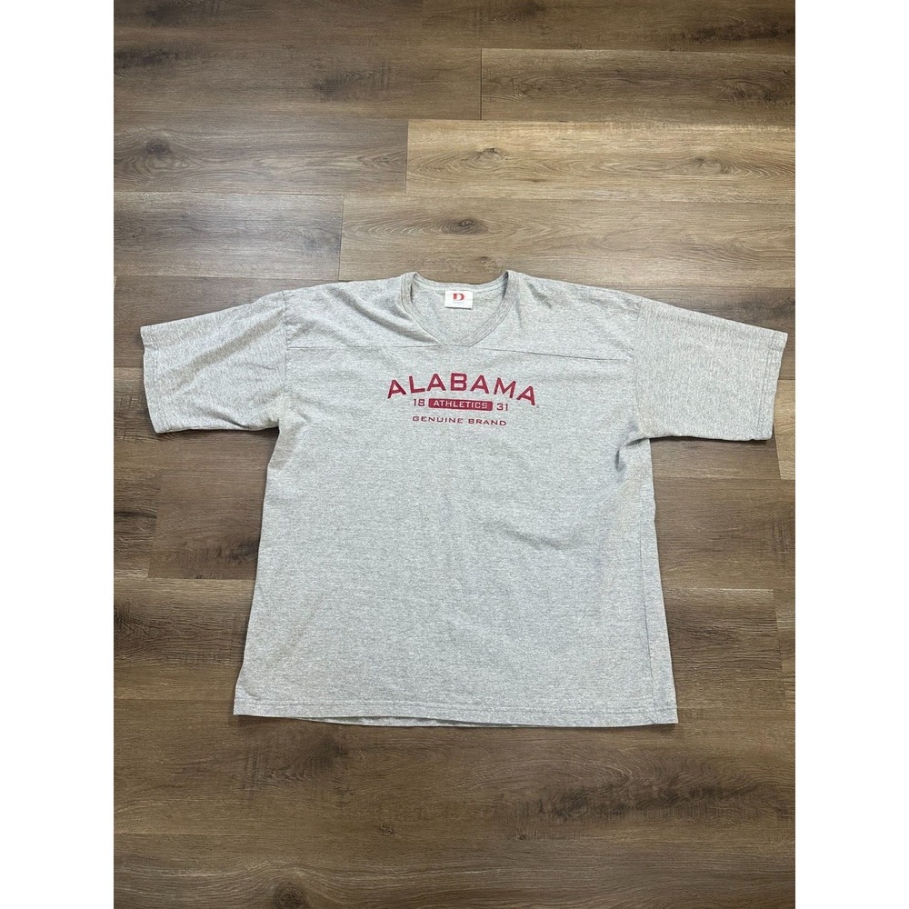 Vintage Dodger Alabama Athletics Short‎ Sleeve T-Shirt Men's XL Grey Casual USA